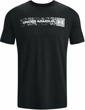 Träning T-shirt Under Armour Men's UA Camo Chest Stripe Short Sleeve Black/White M Träning T-shirt - 1