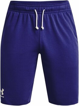 Fitness hlače Under Armour Men's UA Rival Terry Shorts Sonar Blue/Onyx White S Fitness hlače - 1