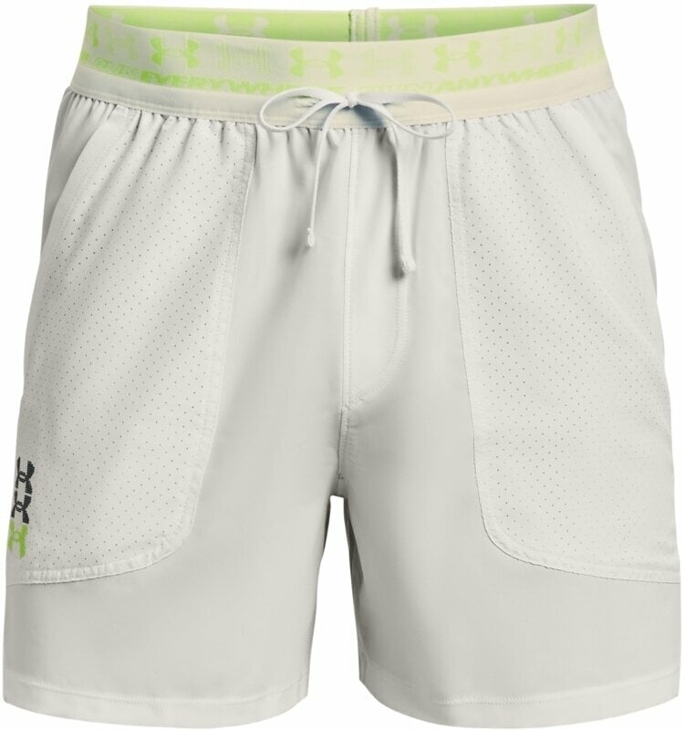 Running shorts Under Armour Men's UA Run Anywhere Short Gray Mist/Lime Surge/Reflective L Running shorts