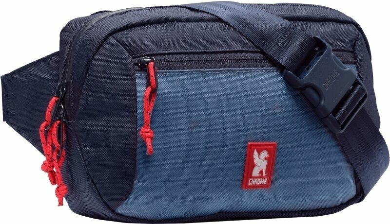Wallet, Crossbody Bag Chrome Ziptop Waistpack Navy Tritone Waistbag