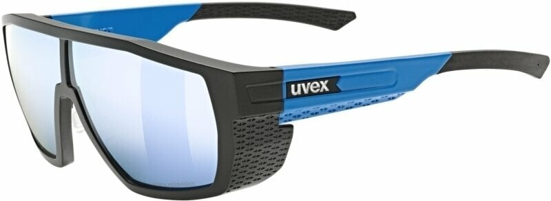Óculos de sol para exterior UVEX MTN Style P Black/Blue Matt/Polarvision Mirror Blue Óculos de sol para exterior