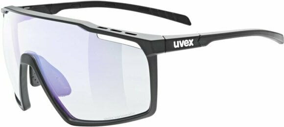 Cycling Glasses UVEX MTN Perform V Black Matt/Variomatic Litemirror Blue Cycling Glasses - 1