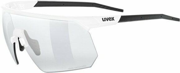 Cycling Glasses UVEX Pace One V White Matt/Variomatic Litemirror Silver Cycling Glasses - 1