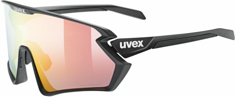 Fietsbril UVEX Sportstyle 231 2.0 V Black Matt/Variomatic Litemirror Red Fietsbril