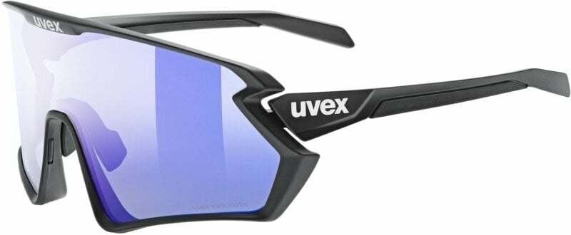 Fahrradbrille UVEX Sportstyle 231 2.0 V Black Matt/Variomatic Litemirror Blue Fahrradbrille (Beschädigt)