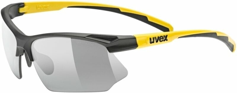Cykelglasögon UVEX Sportstyle 802 V Black Matt/Sunbee/Variomatic Smoke Cykelglasögon