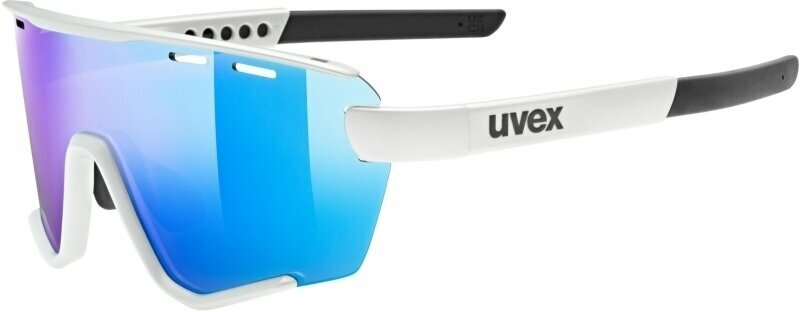 Óculos de ciclismo UVEX Sportstyle 236 Small Set Cloud Matt/Mirror Blue/Clear Óculos de ciclismo