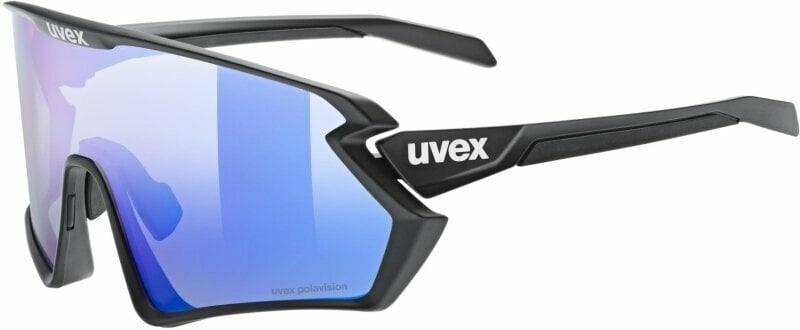 Biciklističke naočale UVEX Sportstyle 231 2.0 P Black Matt Polavision Mirror Blue Biciklističke naočale (Oštećeno)
