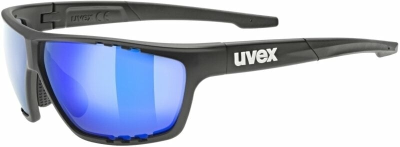 Lunettes de sport UVEX Sportstyle 706 Black Matt/Mirror Blue