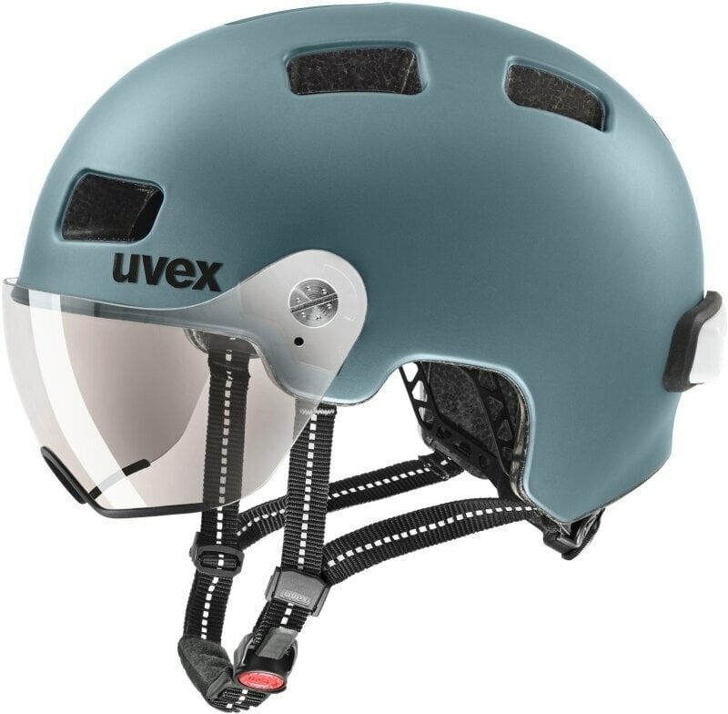 Bike Helmet UVEX Rush Visor Deep Turquoise Matt 55-58 Bike Helmet