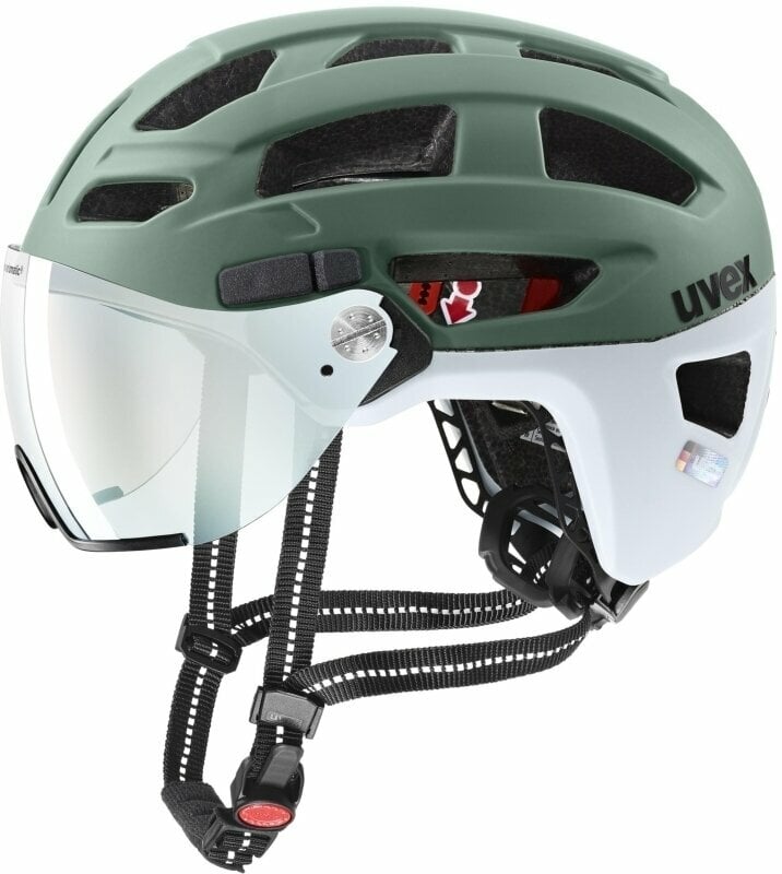 Cyklistická helma UVEX Finale Visor Vario Moss Green/Cloud M 52-57 Cyklistická helma