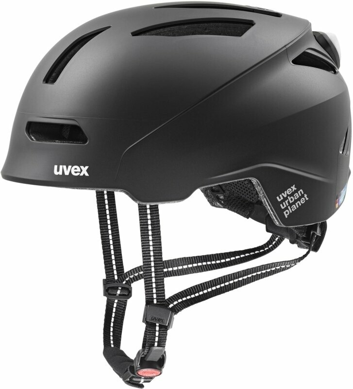 Capacete de bicicleta UVEX Urban Planet LED Black Matt 58-61 Capacete de bicicleta