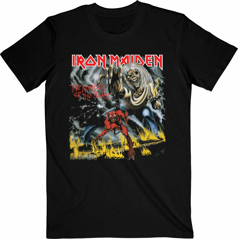Skjorte Iron Maiden Skjorte Number Of The Beast Unisex Black XL