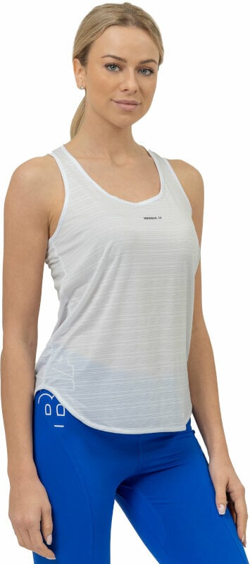 Träning T-shirt Nebbia FIT Activewear Tank Top “Airy” with Reflective Logo White XS Träning T-shirt