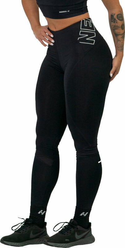 Fitness Trousers Nebbia FIT Activewear High-Waist Leggings Black S Fitness Trousers