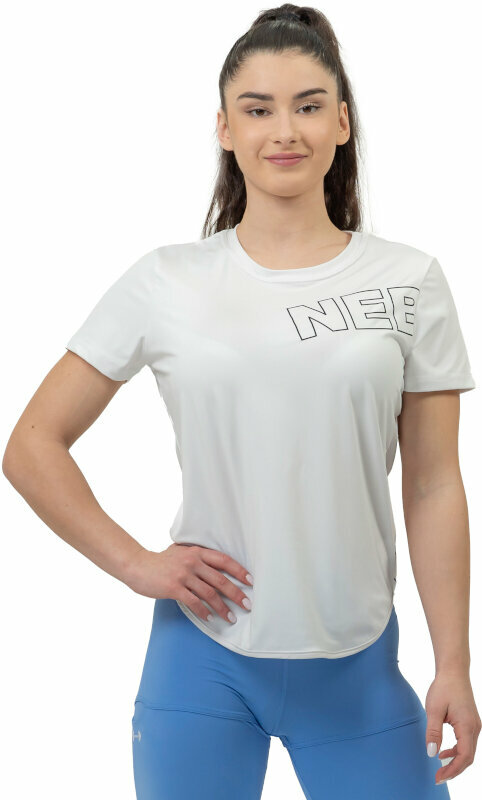 Träning T-shirt Nebbia FIT Activewear Functional T-shirt with Short Sleeves White S Träning T-shirt