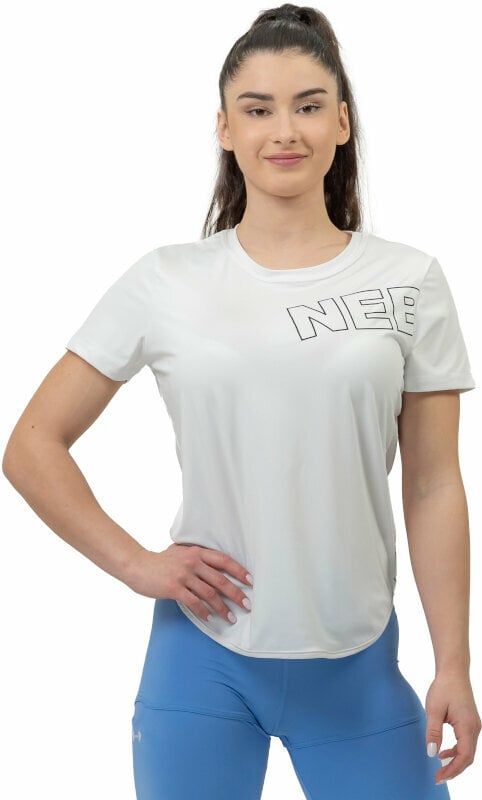T-shirt de fitness Nebbia FIT Activewear Functional T-shirt with Short Sleeves White M T-shirt de fitness