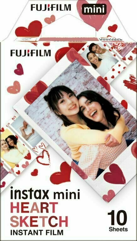 Papel fotográfico Fujifilm Instax Mini Hearts Papel fotográfico