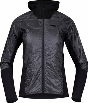 Outdoor Jacket Bergans Cecilie Light Insulated Hybrid Jacket Women Solid Dark Grey/Black XS Outdoor Jacket - 1
