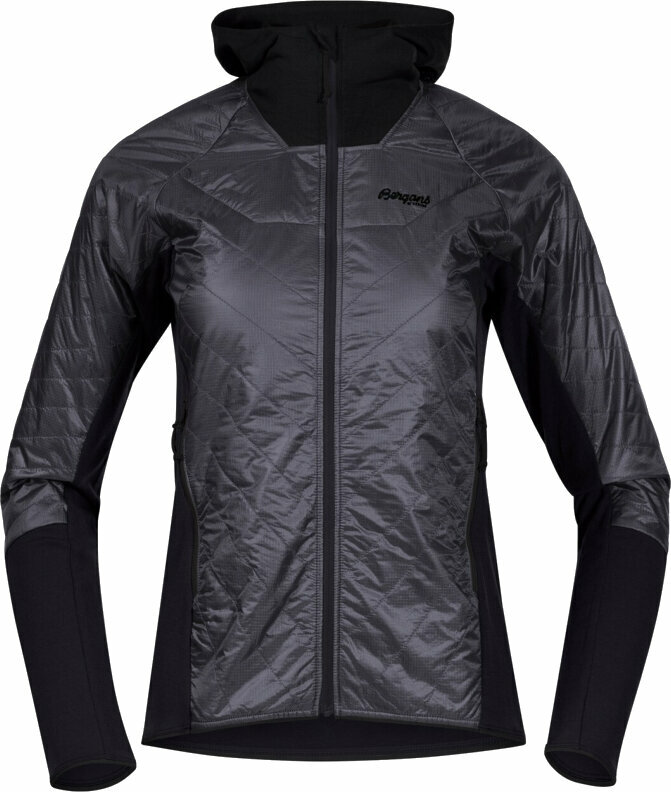 Outdoor Jacket Bergans Cecilie Light Insulated Hybrid Jacket Women Solid Dark Grey/Black S Outdoor Jacket