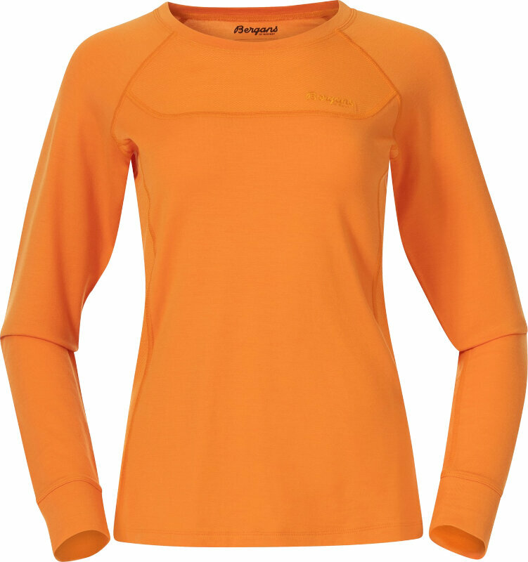 Thermo ondergoed voor dames Bergans Cecilie Wool Long Sleeve Women Cloudberry Yellow/Lush Yellow S Thermo ondergoed voor dames