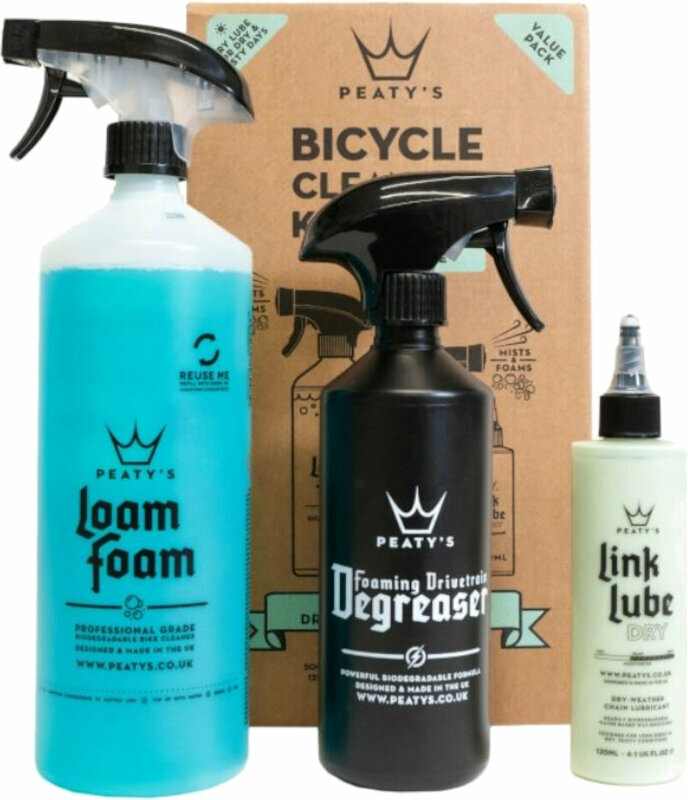 Bicycle maintenance Peaty's Complete Bicycle Cleaning Kit Dry Lube Bicycle maintenance