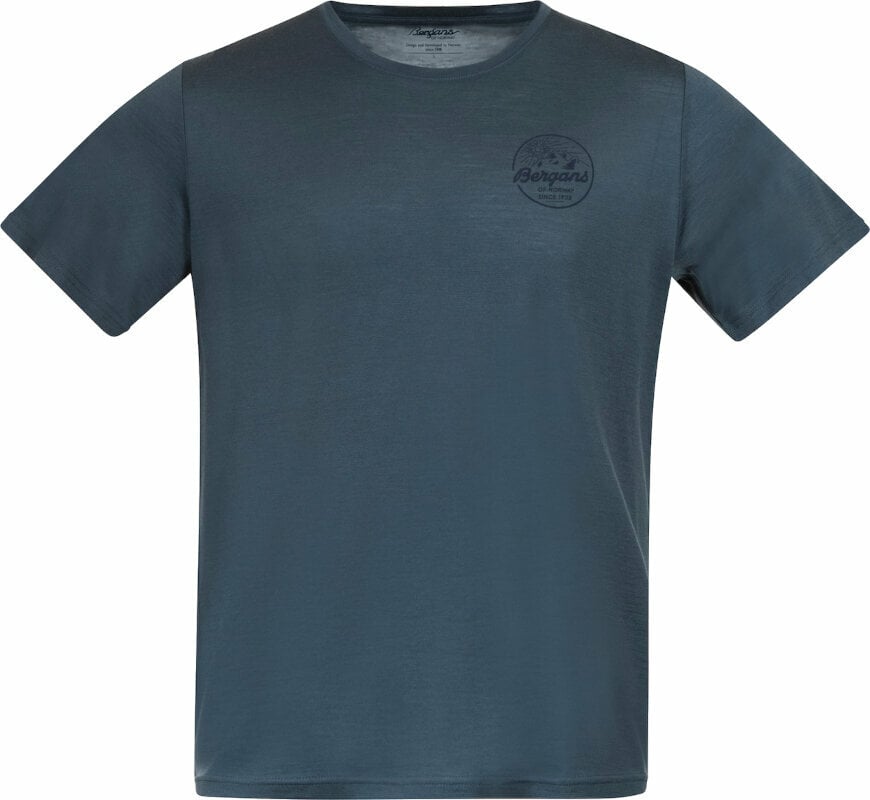 Friluftsliv T-shirt Bergans Graphic Wool Tee Men Orion Blue S T-shirt