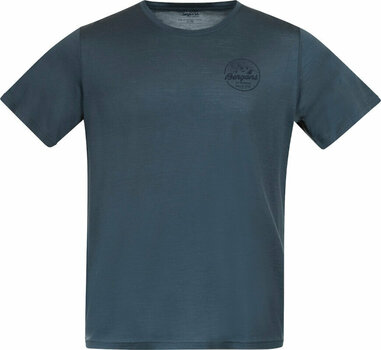 Ulkoilu t-paita Bergans Graphic Wool Tee Men Orion Blue M T-paita - 1