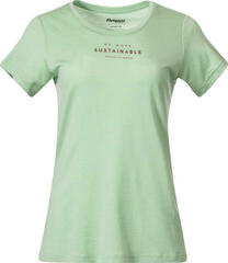 Outdoor T-Shirt Bergans Graphic Wool Tee Women Light Jade Green/Chianti Red