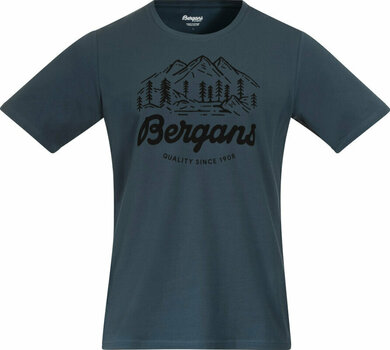 Majica na prostem Bergans Classic V2 Tee Men Orion Blue S Majica s kratkimi rokavi - 1