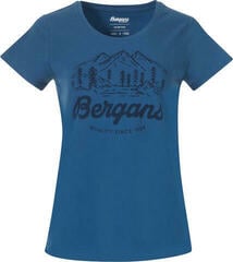 Outdoorové tričko Bergans Classic V2 Tee Women North Sea Blue XS Tričko