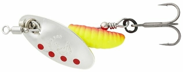 Blestivka Savage Gear Grub Spinners Silver Red Yellow 2,2 g
