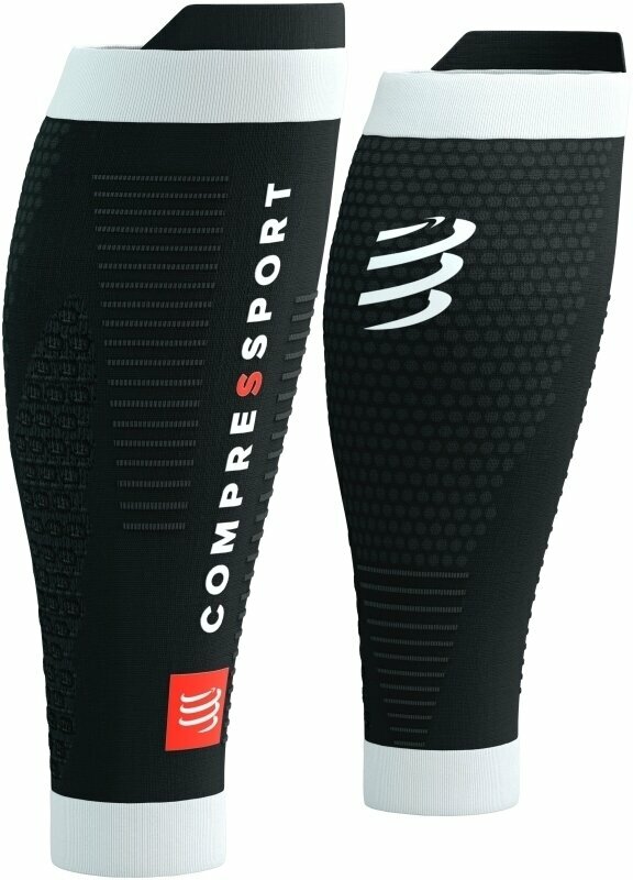 Calf covers for runners Compressport R2 3.0 Black/White T1 Calf covers for runners