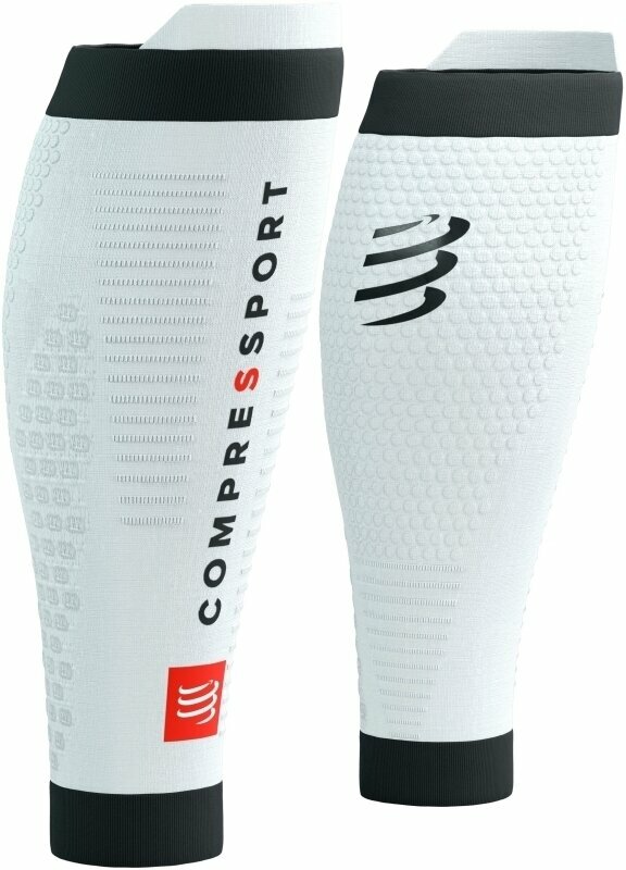 Calf covers for runners Compressport R2 3.0 White/Black T2 Calf covers for runners