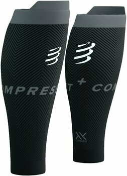 Cubre-pantorrillas para corredores Compressport R2 Oxygen Black/Steel Grey T2 Cubre-pantorrillas para corredores - 1