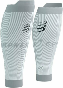 Calf covers for runners Compressport R2 Oxygen White/Nebel Grey T2 Calf covers for runners - 1