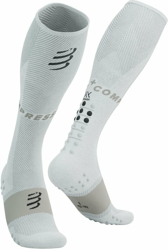 Calcetines para correr Compressport Full Socks Oxygen Blanco T2 Calcetines para correr
