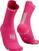 Hardloopsokken Compressport Pro Racing Socks v4.0 Run High Hot Pink/Summer Green T3 Hardloopsokken