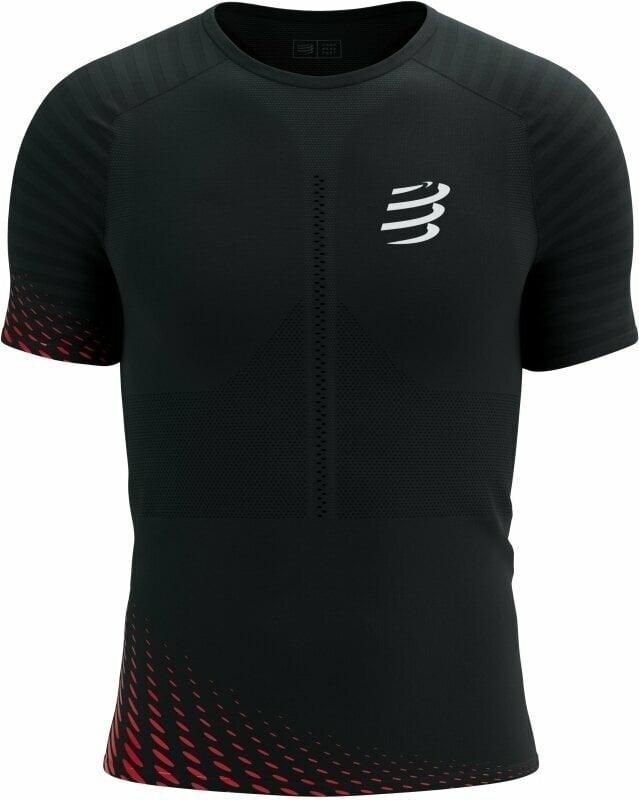 Compressport Racing SS Tshirt M Black/High Risk Red S