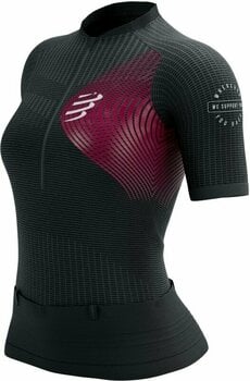 Running T-Shirt
 Compressport Trail Postural SS Top W Black/Persian Red S Running T-Shirt - 1