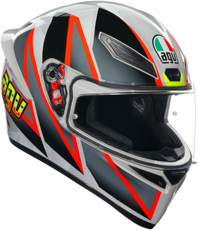 Helmet AGV K1 S Blipper Grey/Red XS Helmet