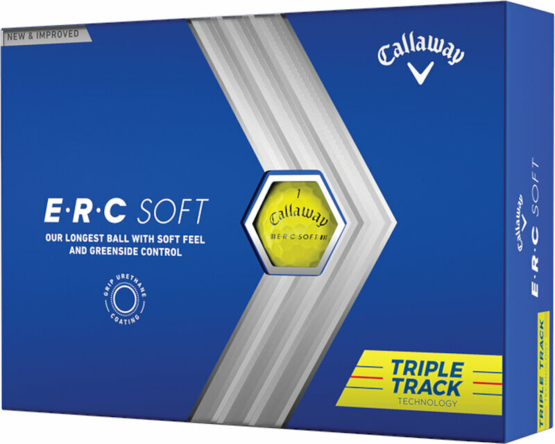 Nova loptica za golf Callaway ERC Soft 2023 Triple Track Yellow