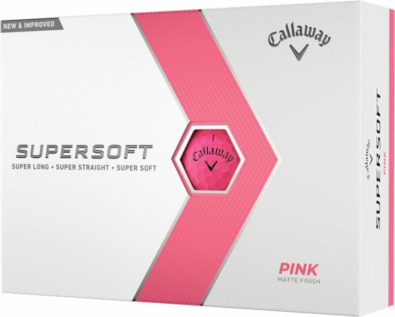 Нова топка за голф Callaway Supersoft Matte 2023 Pink