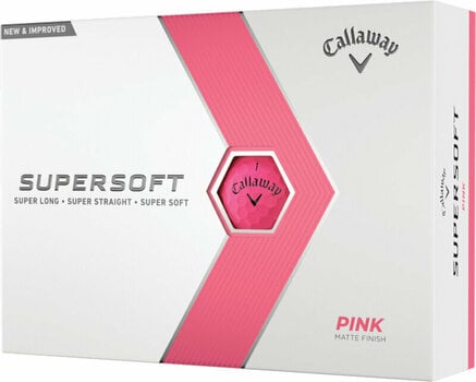 Нова топка за голф Callaway Supersoft Matte 2023 Pink - 1
