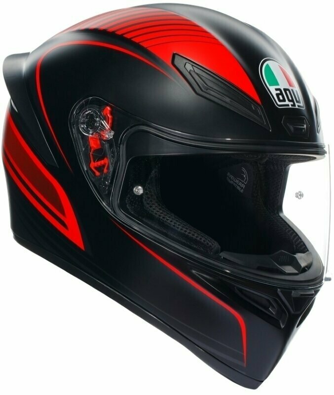 AGV エージーブイ K1 002-WARMUP MATT BLACK/RED AGV K1 WARM UP RED/BLACK – Alhawee
