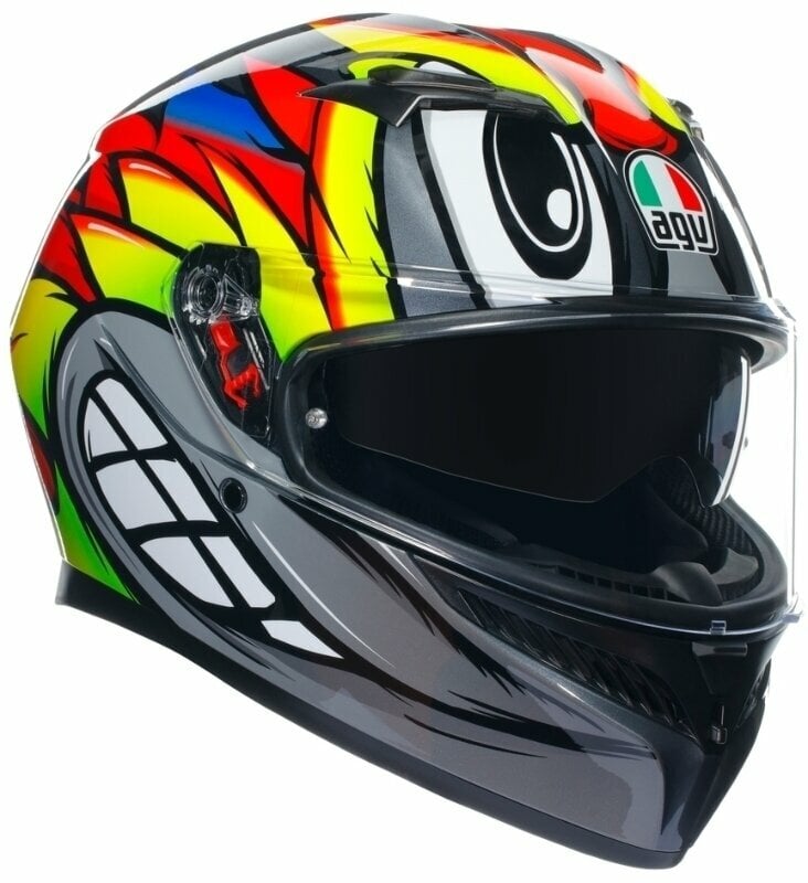 Hjälm AGV K3 Birdy 2.0 Grey/Yellow/Red S Hjälm