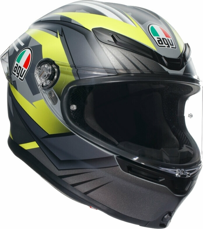 Přilba AGV K6 S Excite Matt Camo/Yellow Fluo XS Přilba