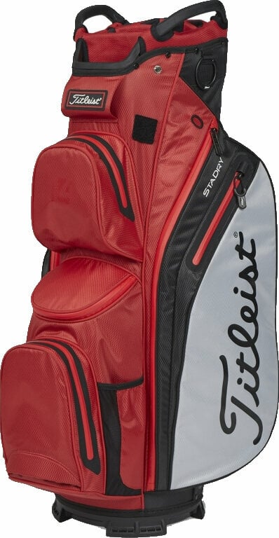 Saco de golfe Titleist Cart 14 StaDry Dark Red/Grey/Black Saco de golfe