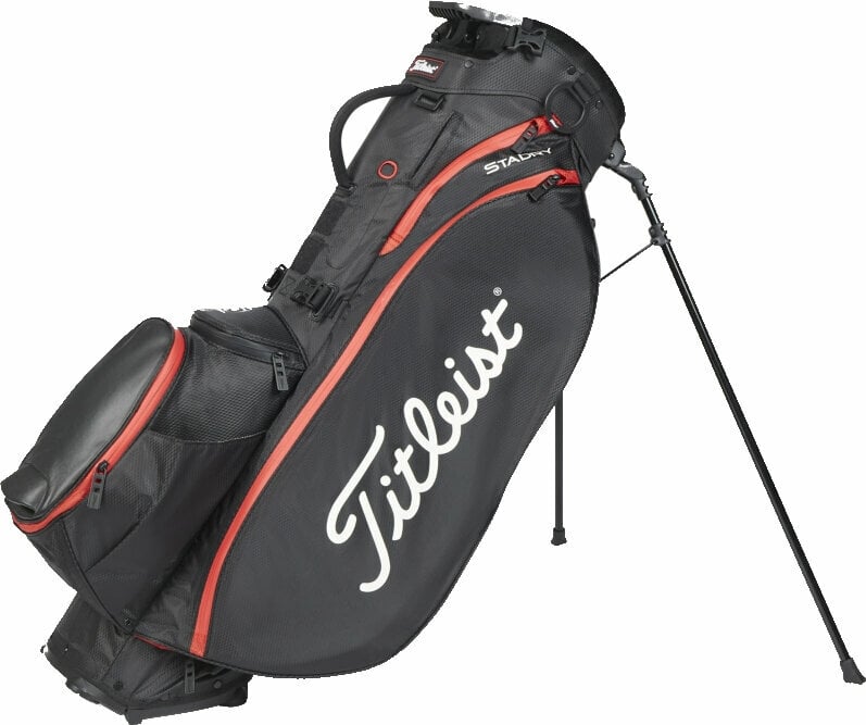 Golfbag Titleist Players 5 StaDry Black/Black/Red Golfbag