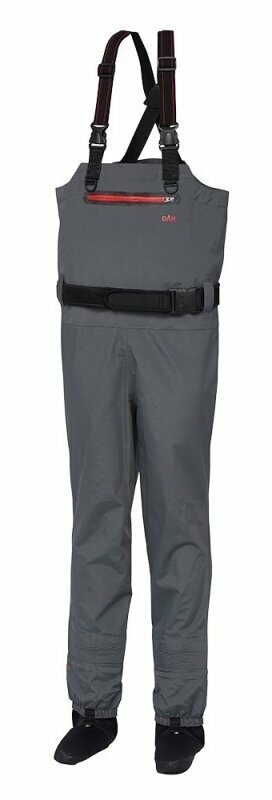 Rybářské brodící kalhoty / Prsačky DAM Dryzone Breathable Chest Wader Stockingfoot Grey/Black XL